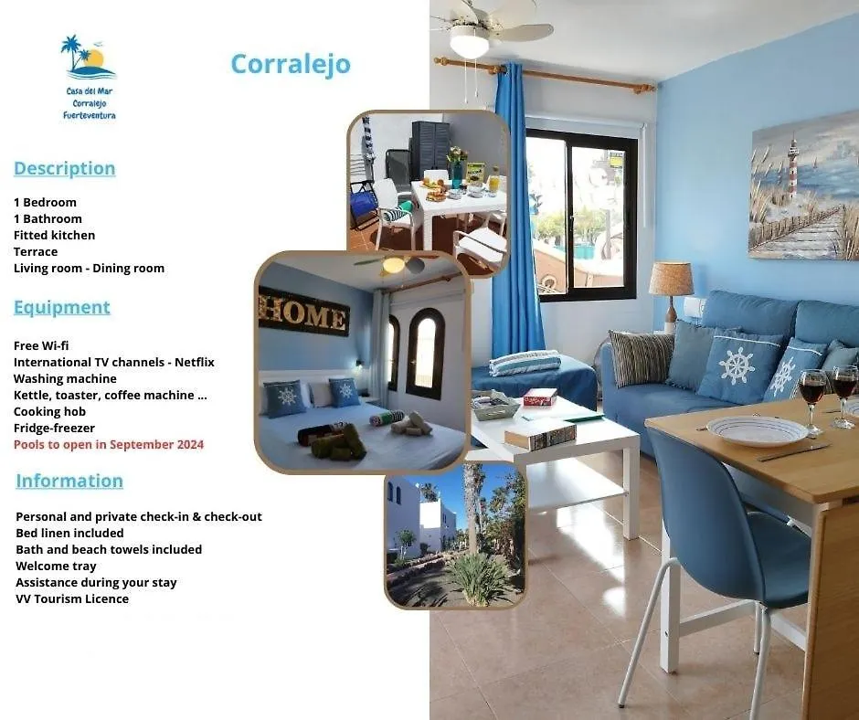 Casa Del Mar Air-Conditioned Apartment With Swimming Pools - Corralejo Playa